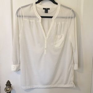 H&M cream blouse